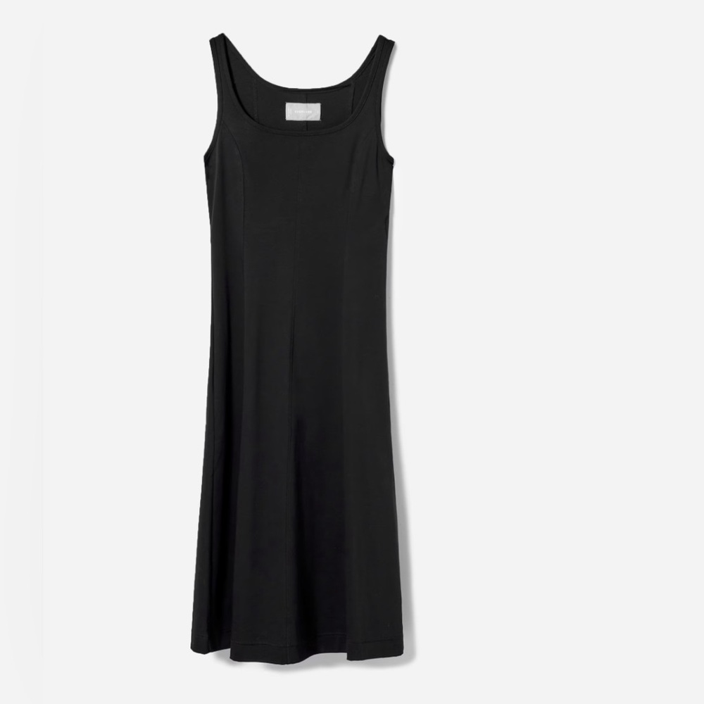 Everlane Luxe Cotton Seamed Tank Dress